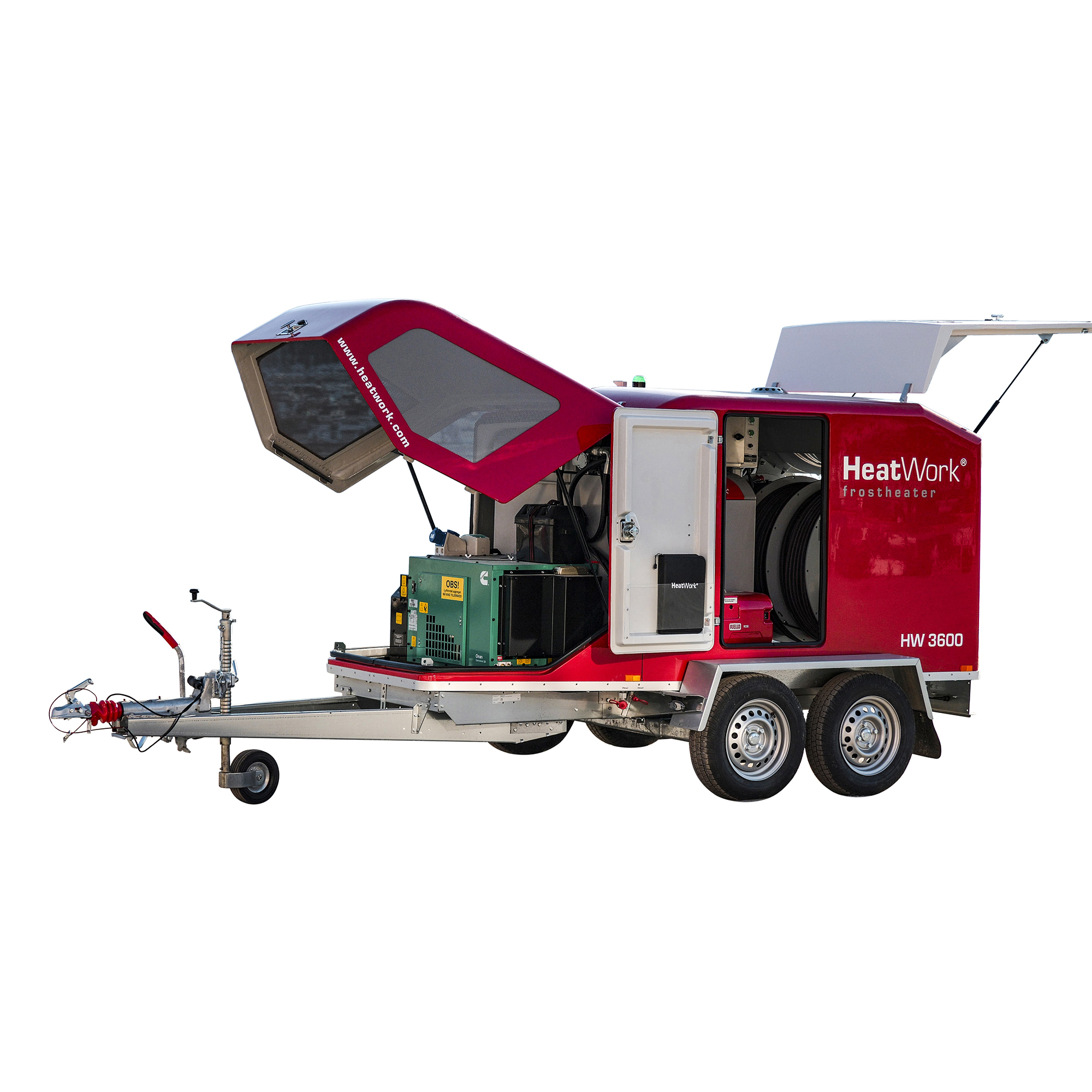 Teletiner tilhengermontert diesel effekt < 90 kW